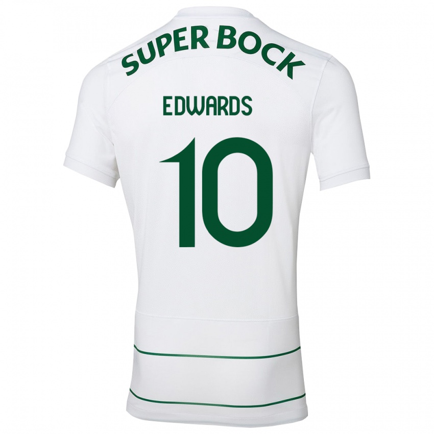 Børn Marcus Edwards #10 Hvid Udebane Spillertrøjer 2023/24 Trøje T-Shirt