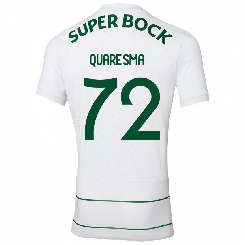 Børn Eduardo Quaresma #72 Hvid Udebane Spillertrøjer 2023/24 Trøje T-Shirt