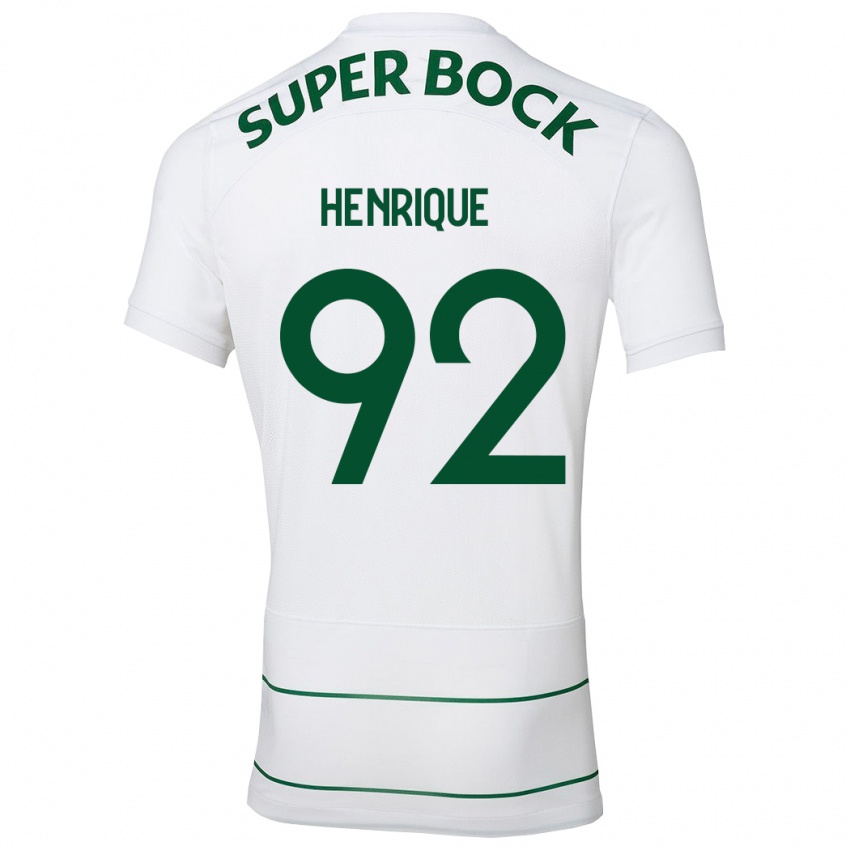 Børn Eduardo Henrique #92 Hvid Udebane Spillertrøjer 2023/24 Trøje T-Shirt