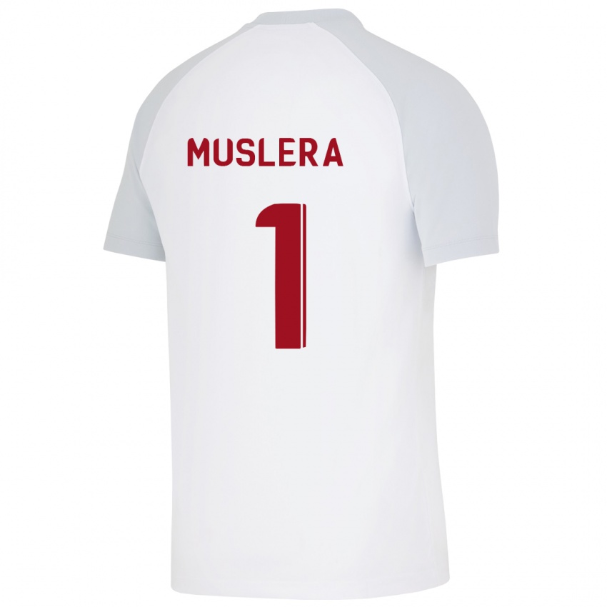 Børn Fernando Muslera #1 Hvid Udebane Spillertrøjer 2023/24 Trøje T-Shirt