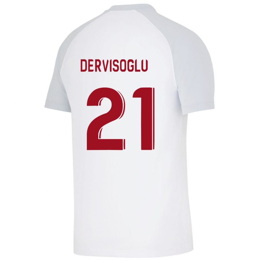 Børn Halil Dervişoğlu #21 Hvid Udebane Spillertrøjer 2023/24 Trøje T-Shirt