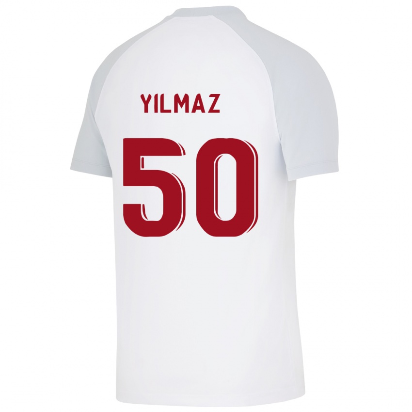 Børn Jankat Yılmaz #50 Hvid Udebane Spillertrøjer 2023/24 Trøje T-Shirt