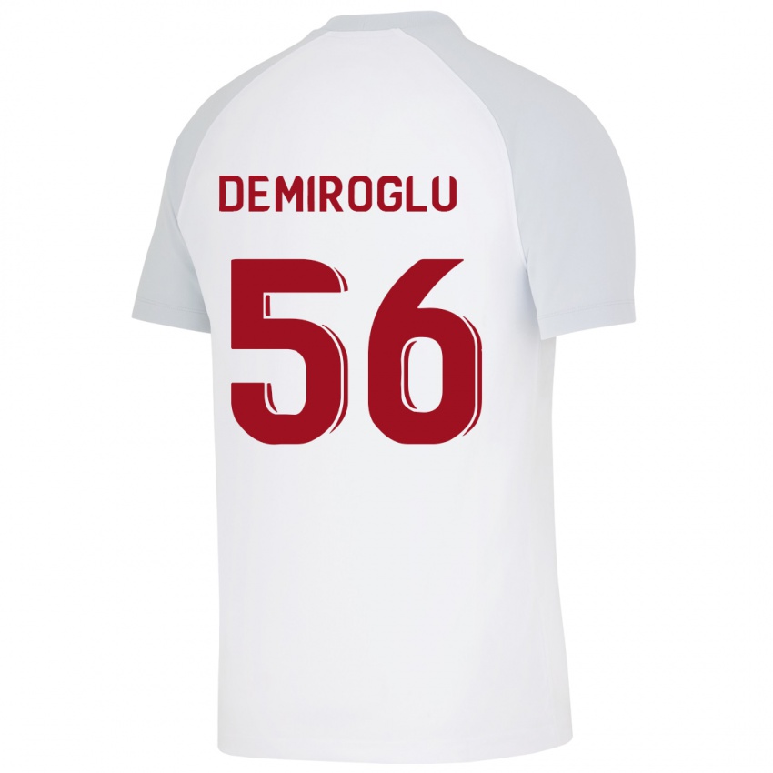 Børn Baran Demiroğlu #56 Hvid Udebane Spillertrøjer 2023/24 Trøje T-Shirt