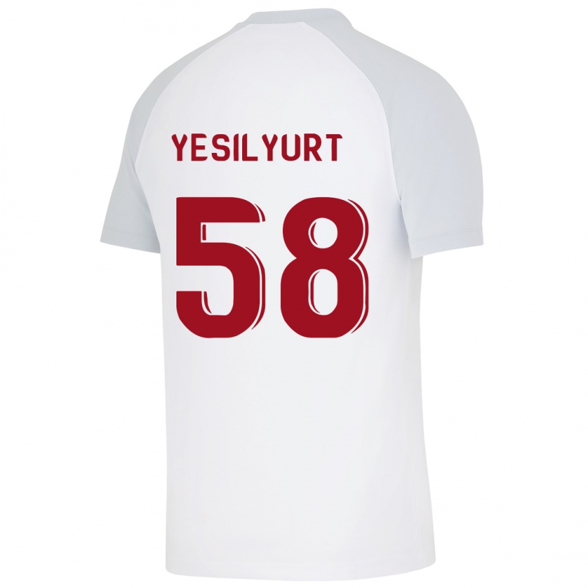 Børn Ali Yeşilyurt #58 Hvid Udebane Spillertrøjer 2023/24 Trøje T-Shirt