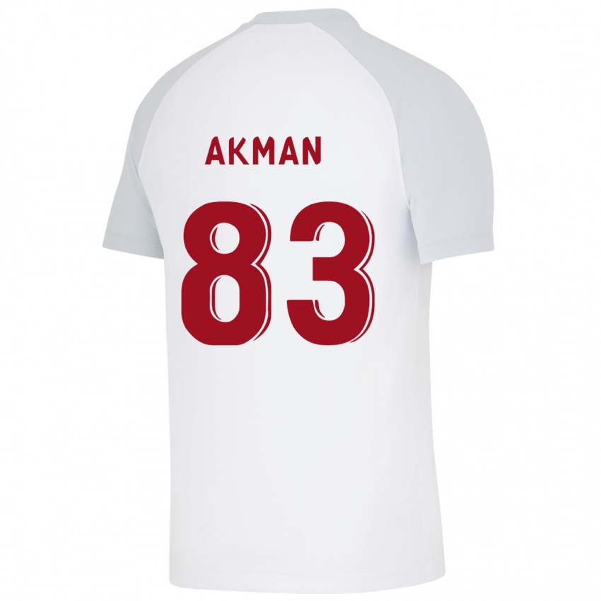 Børn Efe Akman #83 Hvid Udebane Spillertrøjer 2023/24 Trøje T-Shirt