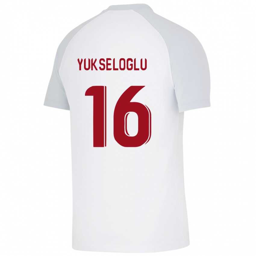 Børn Ayaz Yükseloğlu #16 Hvid Udebane Spillertrøjer 2023/24 Trøje T-Shirt