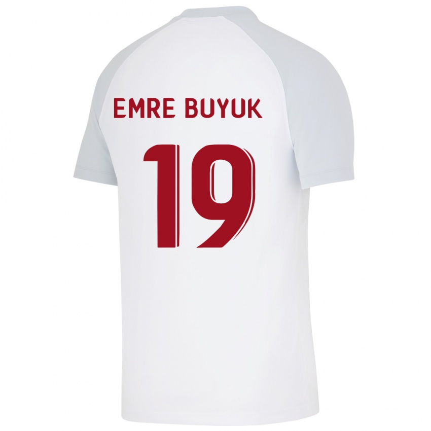 Børn Enes Emre Büyük #19 Hvid Udebane Spillertrøjer 2023/24 Trøje T-Shirt