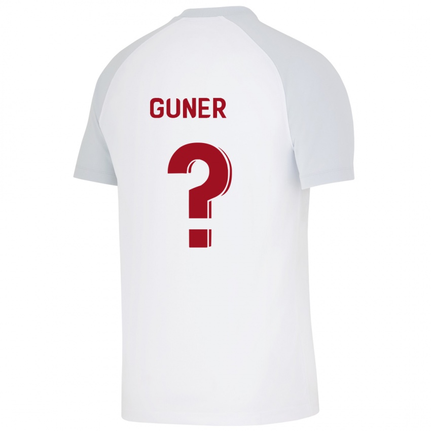 Børn Batuhan Güner #0 Hvid Udebane Spillertrøjer 2023/24 Trøje T-Shirt