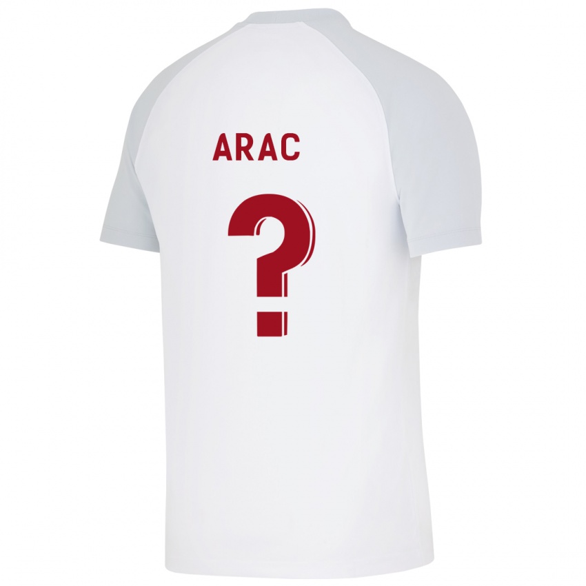 Børn Ege Arac #0 Hvid Udebane Spillertrøjer 2023/24 Trøje T-Shirt