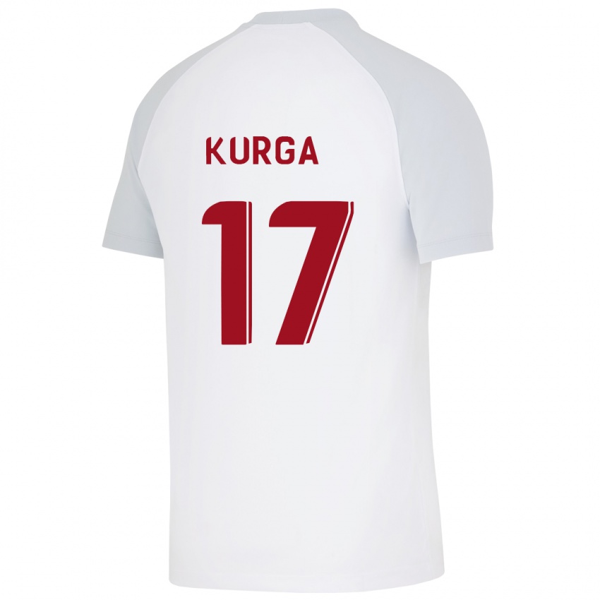 Børn Handan Kurğa #17 Hvid Udebane Spillertrøjer 2023/24 Trøje T-Shirt