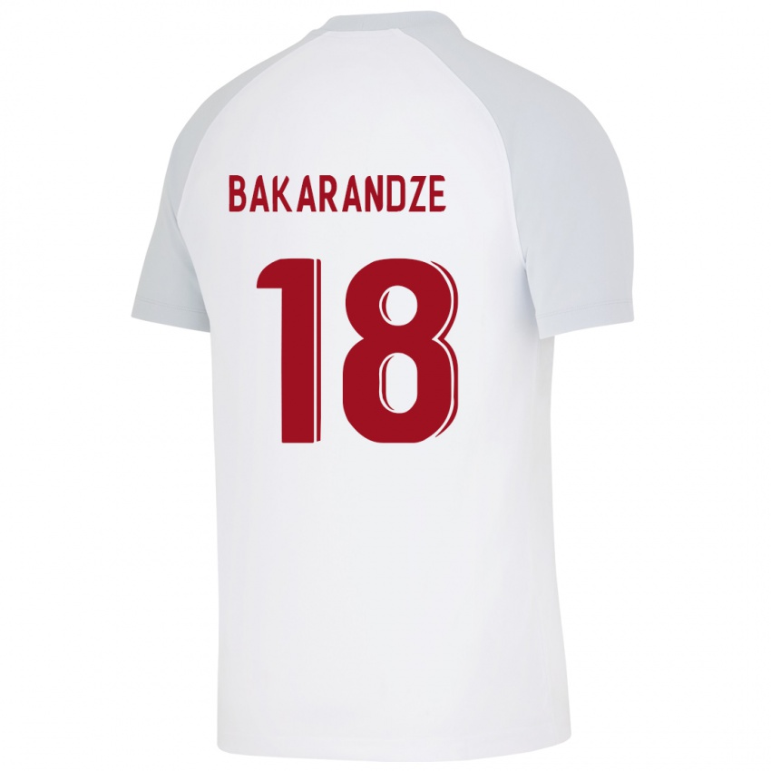 Børn Kristina Bakarandze #18 Hvid Udebane Spillertrøjer 2023/24 Trøje T-Shirt