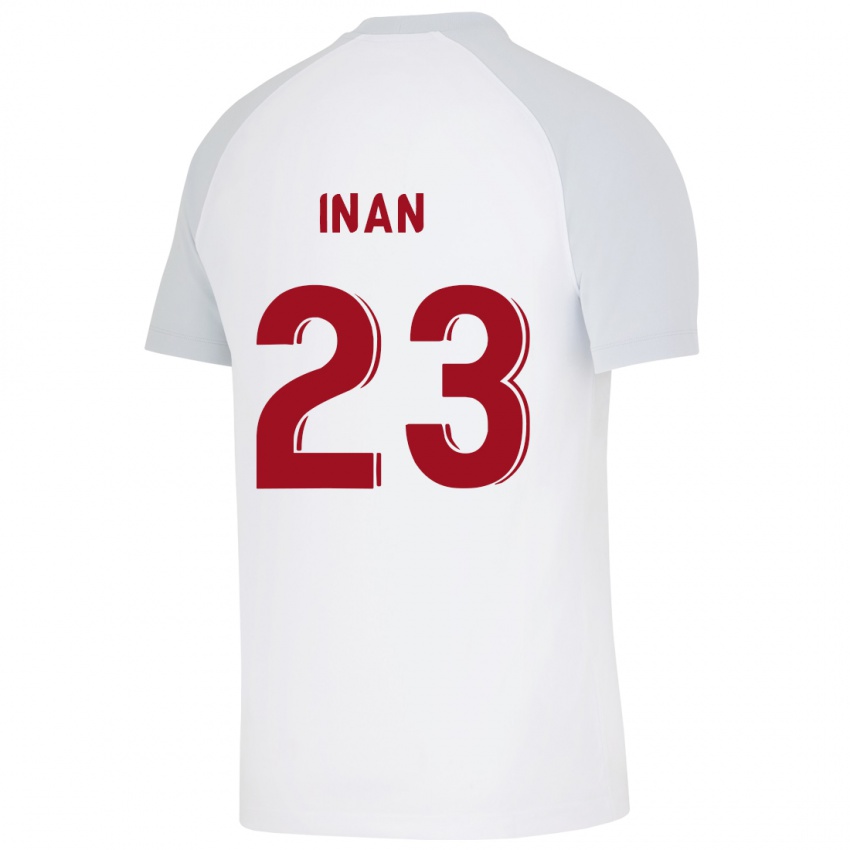 Børn Müge İnan #23 Hvid Udebane Spillertrøjer 2023/24 Trøje T-Shirt