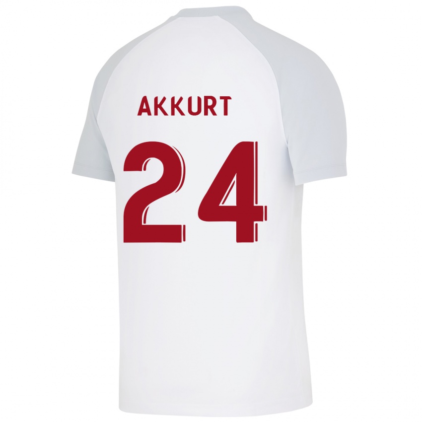 Børn Arzu Akkurt #24 Hvid Udebane Spillertrøjer 2023/24 Trøje T-Shirt