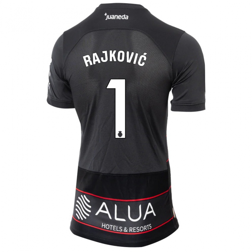 Børn Predrag Rajkovic #1 Sort Udebane Spillertrøjer 2023/24 Trøje T-Shirt