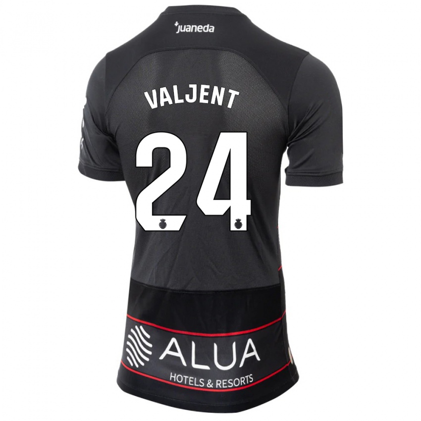 Børn Martin Valjent #24 Sort Udebane Spillertrøjer 2023/24 Trøje T-Shirt