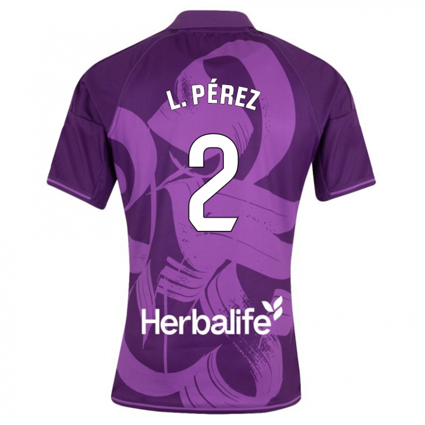 Børn Luis Pérez #2 Viol Udebane Spillertrøjer 2023/24 Trøje T-Shirt