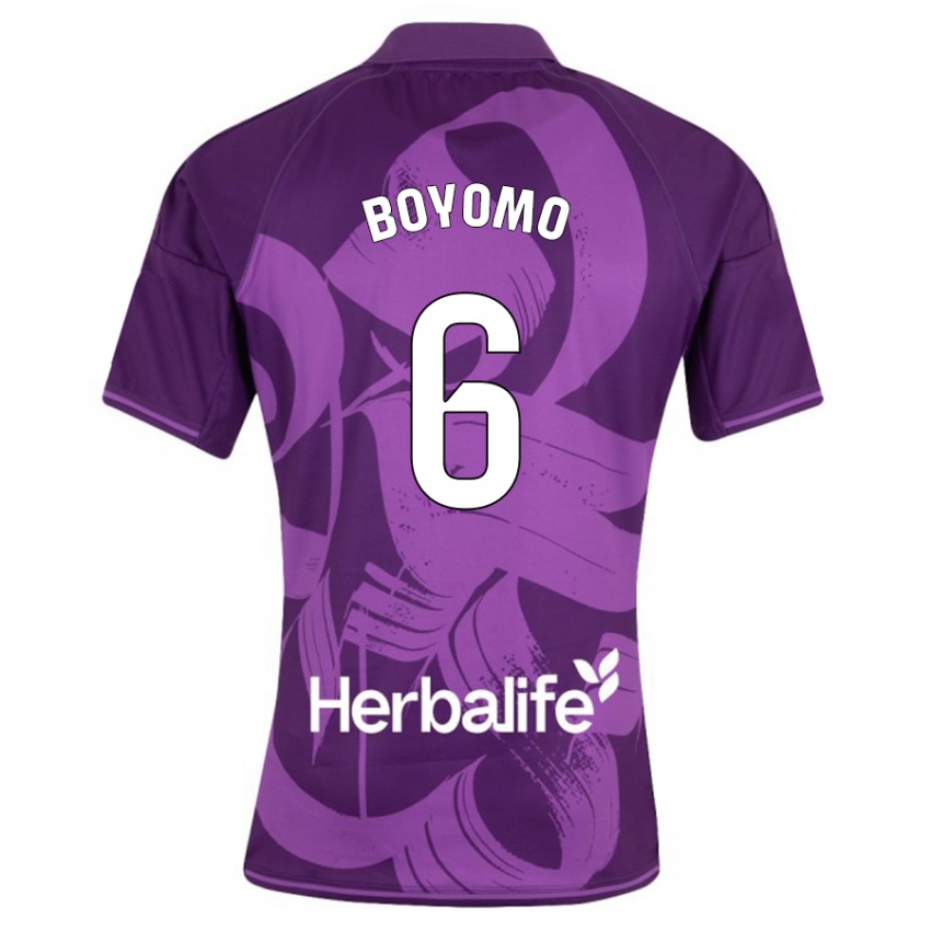 Børn Enzo Boyomo #6 Viol Udebane Spillertrøjer 2023/24 Trøje T-Shirt