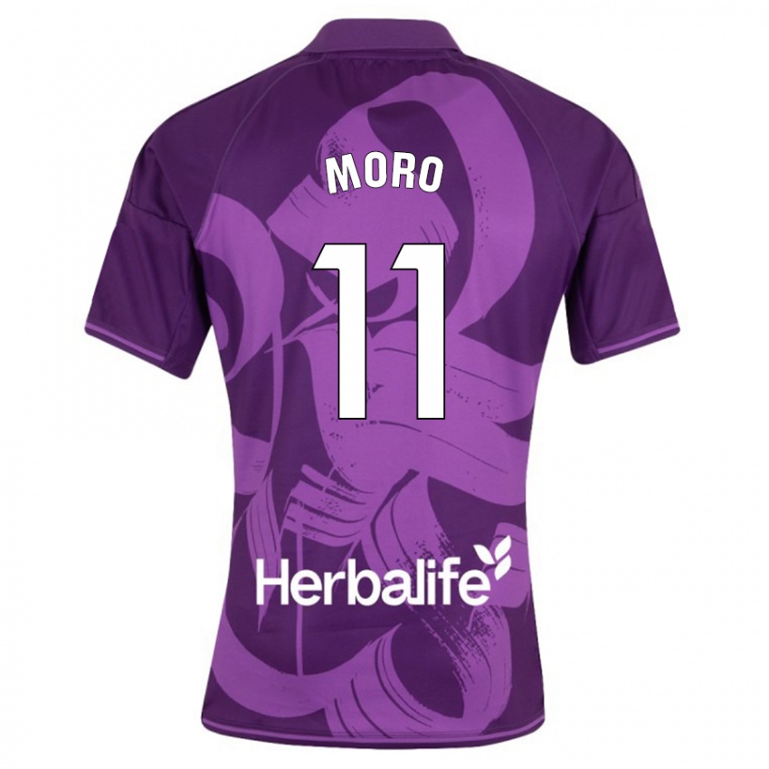 Børn Raúl Moro #11 Viol Udebane Spillertrøjer 2023/24 Trøje T-Shirt