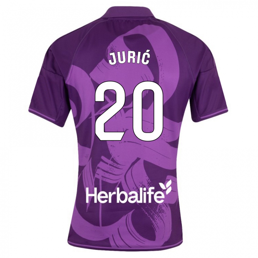 Børn Stanko Juric #20 Viol Udebane Spillertrøjer 2023/24 Trøje T-Shirt