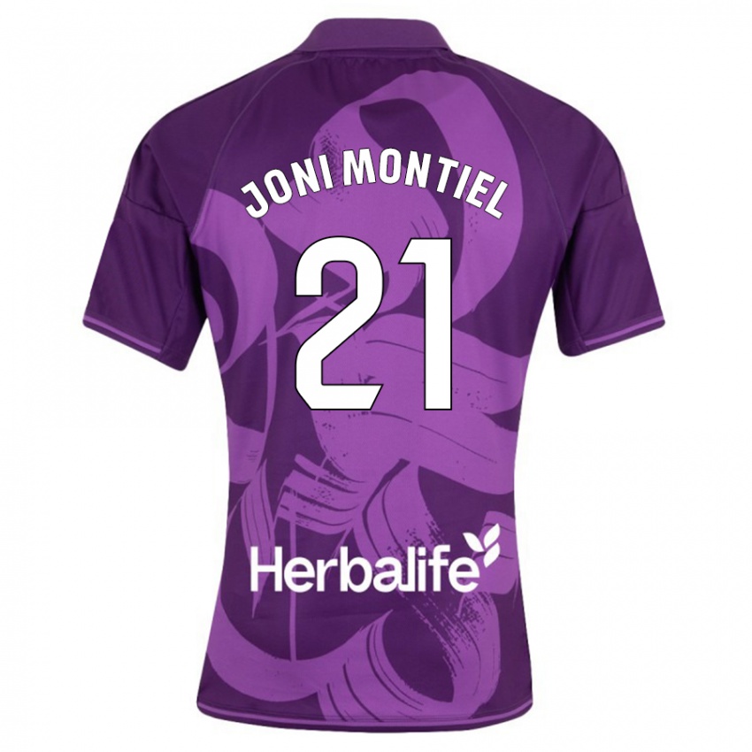 Børn Joni Montiel #21 Viol Udebane Spillertrøjer 2023/24 Trøje T-Shirt