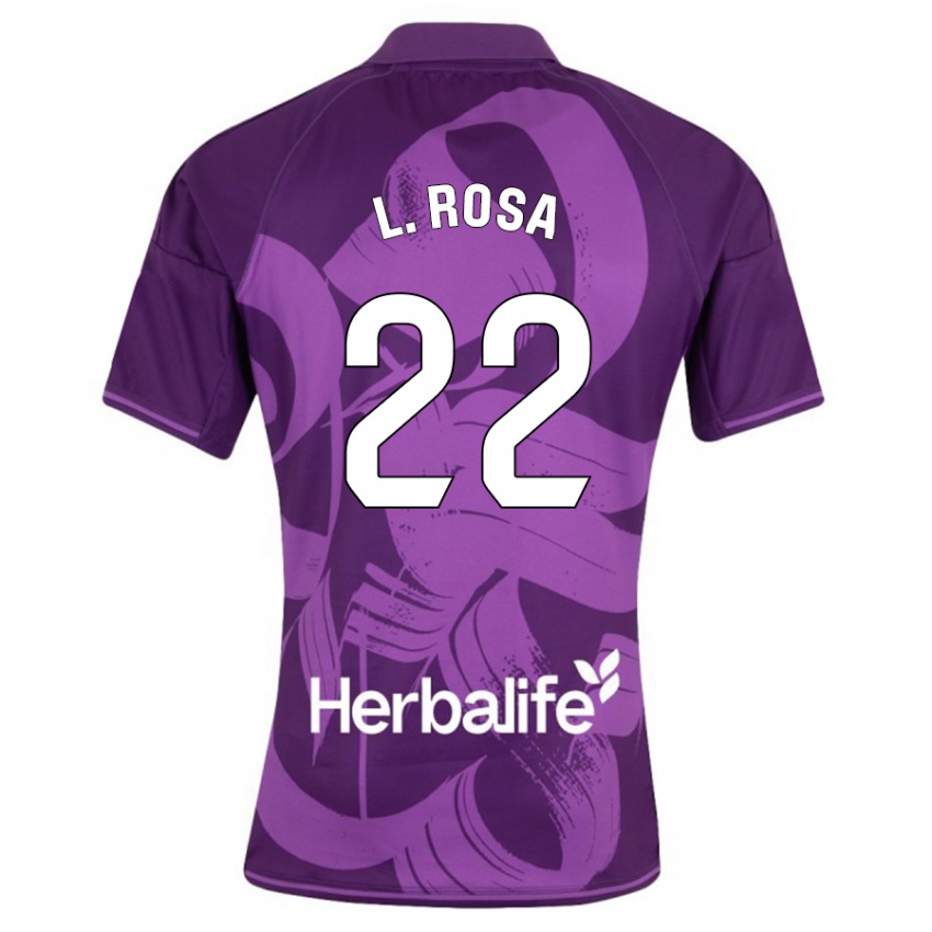 Børn Lucas Rosa #22 Viol Udebane Spillertrøjer 2023/24 Trøje T-Shirt