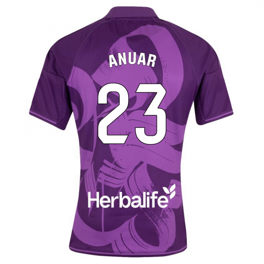 Børn Anuar #23 Viol Udebane Spillertrøjer 2023/24 Trøje T-Shirt