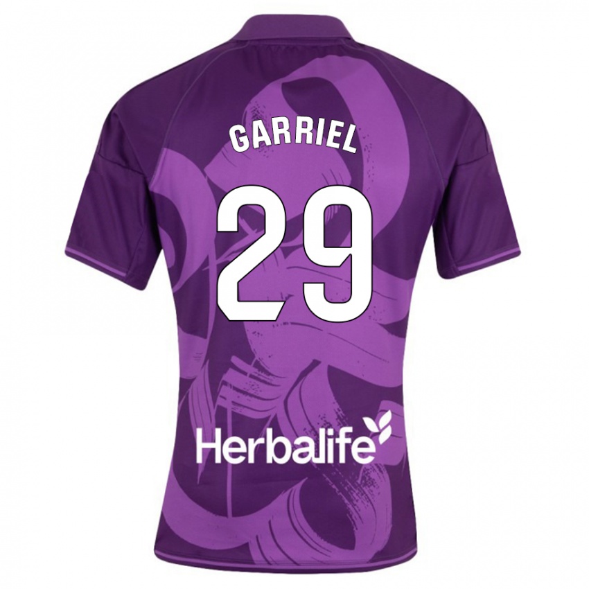 Børn Iván Garriel #29 Viol Udebane Spillertrøjer 2023/24 Trøje T-Shirt