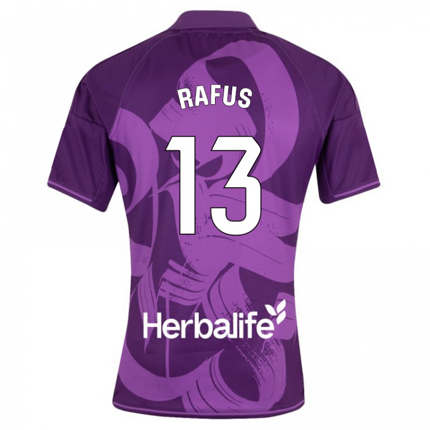 Børn Arnau Rafus #13 Viol Udebane Spillertrøjer 2023/24 Trøje T-Shirt
