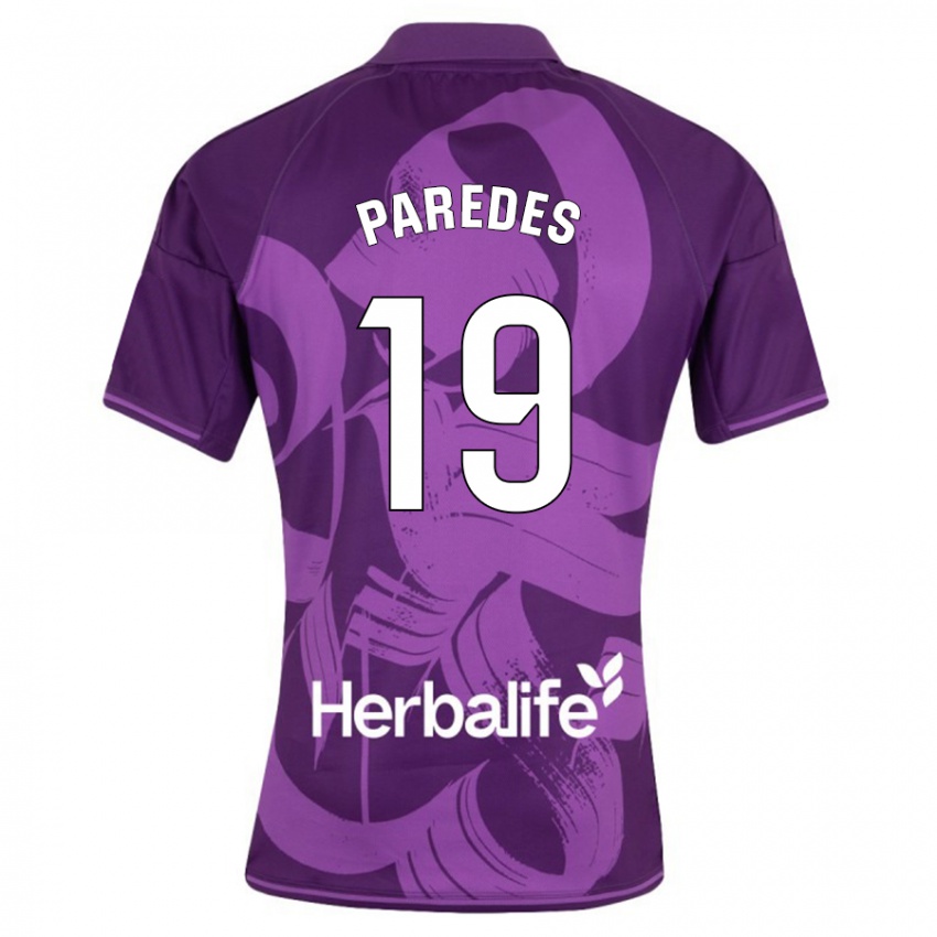 Børn Yago Paredes #19 Viol Udebane Spillertrøjer 2023/24 Trøje T-Shirt