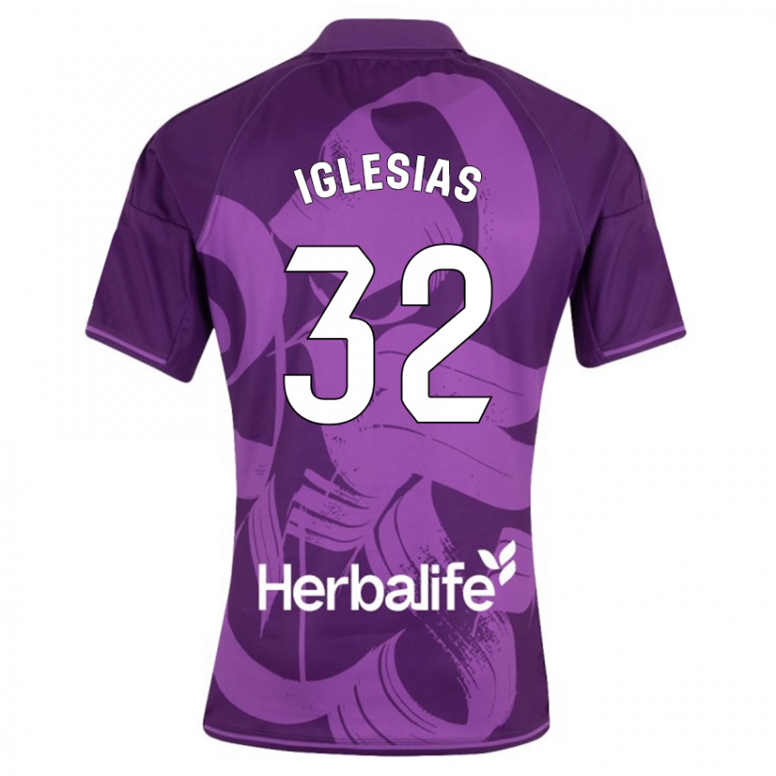 Børn Koke Iglesias #32 Viol Udebane Spillertrøjer 2023/24 Trøje T-Shirt