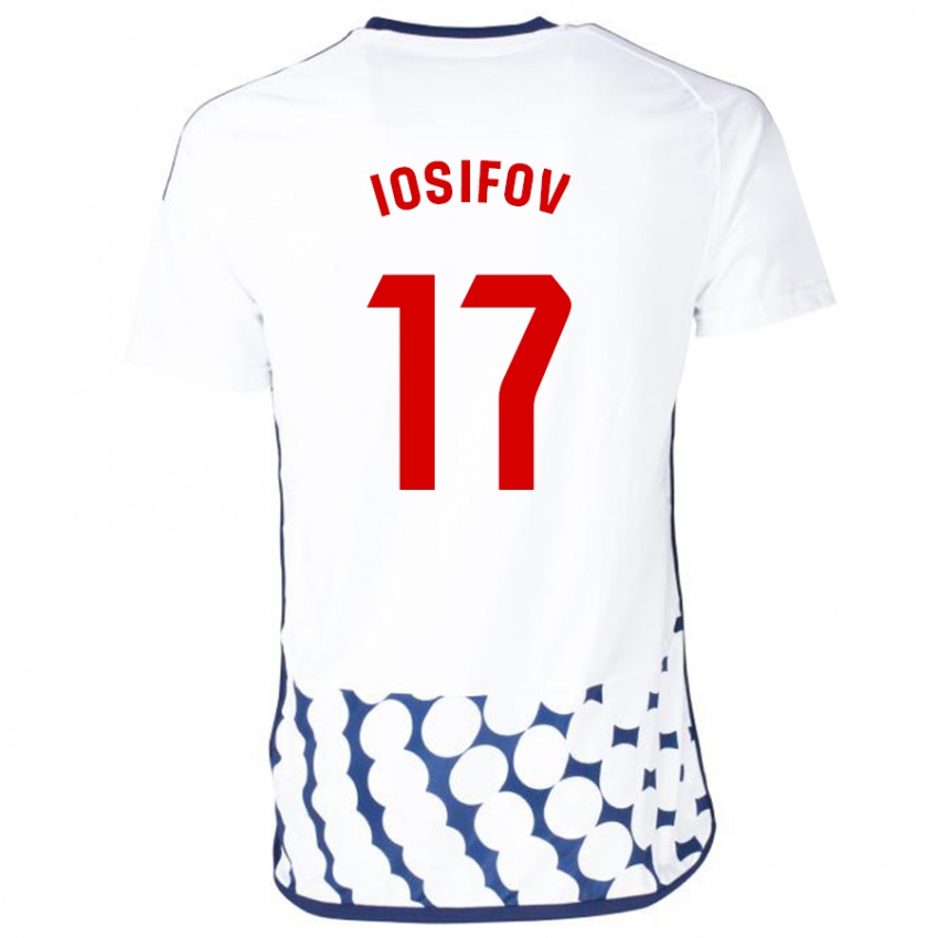 Børn Nikita Iosifov #17 Hvid Udebane Spillertrøjer 2023/24 Trøje T-Shirt