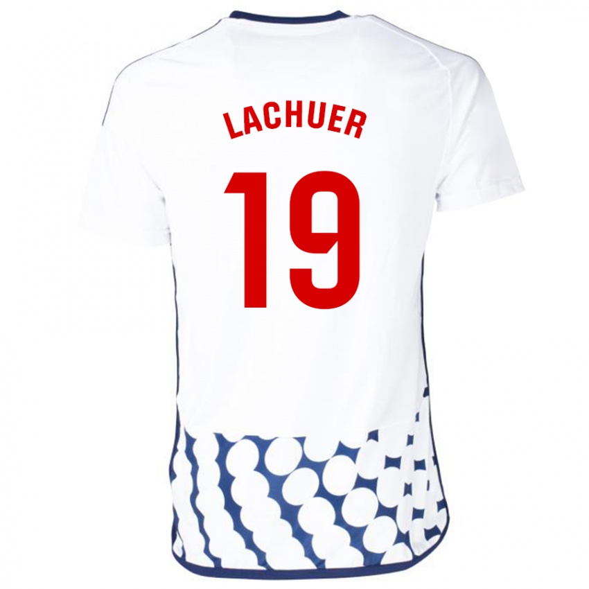 Børn Mathis Lachuer #19 Hvid Udebane Spillertrøjer 2023/24 Trøje T-Shirt