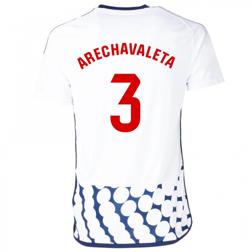 Børn Jorge Arechavaleta #3 Hvid Udebane Spillertrøjer 2023/24 Trøje T-Shirt