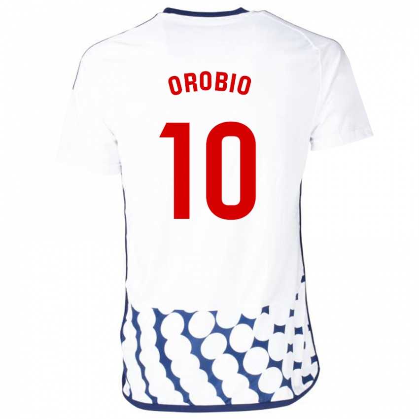 Børn Ekhiotz Orobio #10 Hvid Udebane Spillertrøjer 2023/24 Trøje T-Shirt