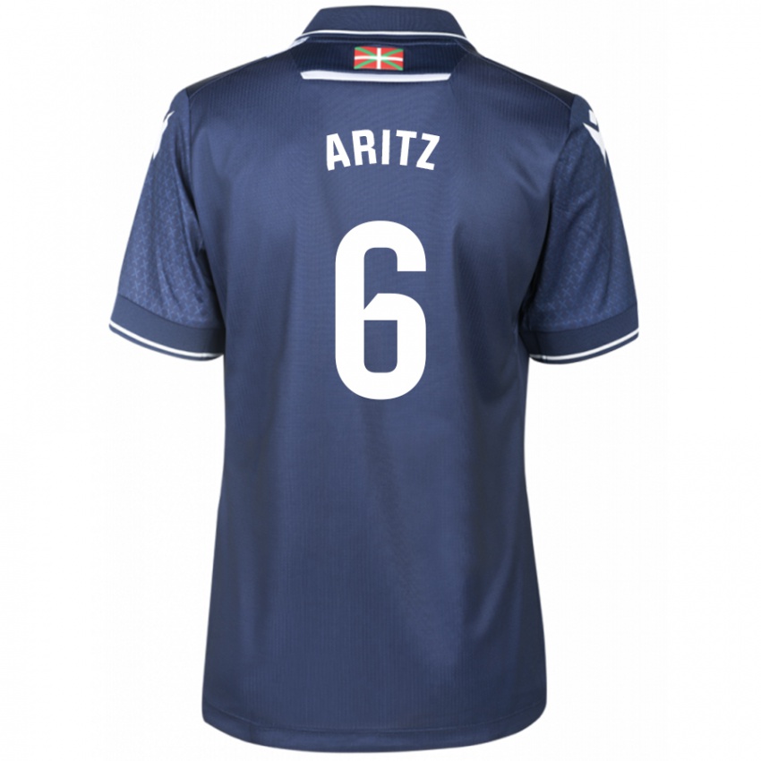 Børn Aritz Elustondo #6 Flåde Udebane Spillertrøjer 2023/24 Trøje T-Shirt