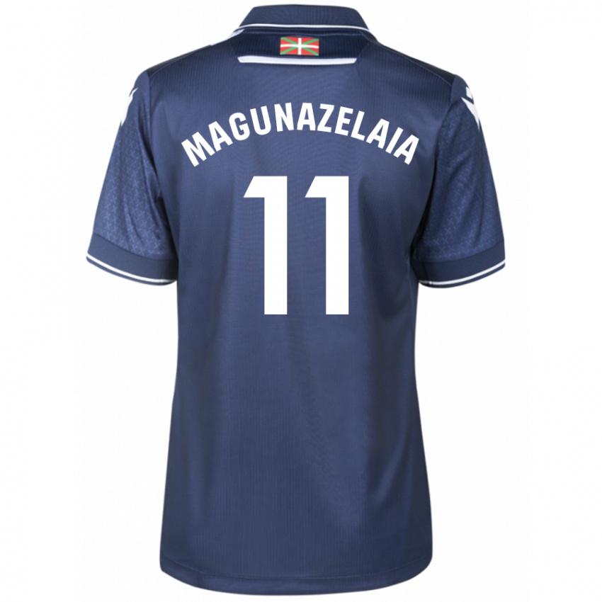 Børn Jon Magunazelaia #11 Flåde Udebane Spillertrøjer 2023/24 Trøje T-Shirt