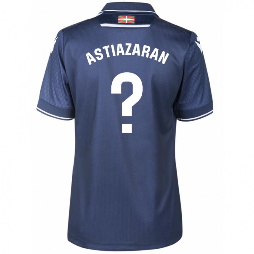 Børn Lander Astiazaran #0 Flåde Udebane Spillertrøjer 2023/24 Trøje T-Shirt