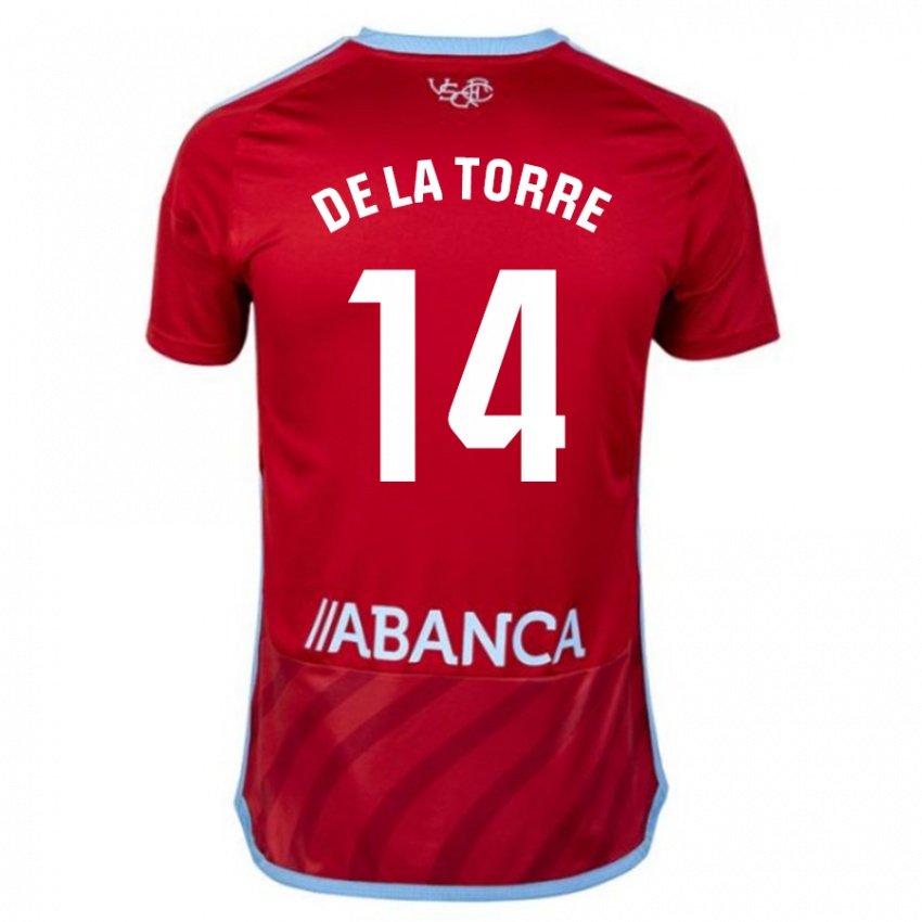 Børn Luca De La Torre #14 Rød Udebane Spillertrøjer 2023/24 Trøje T-Shirt