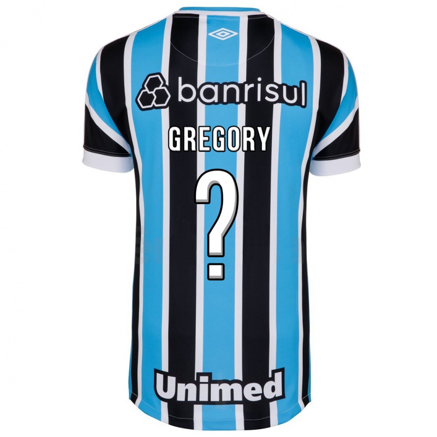 Mænd Gregory #0 Blå Hjemmebane Spillertrøjer 2023/24 Trøje T-Shirt