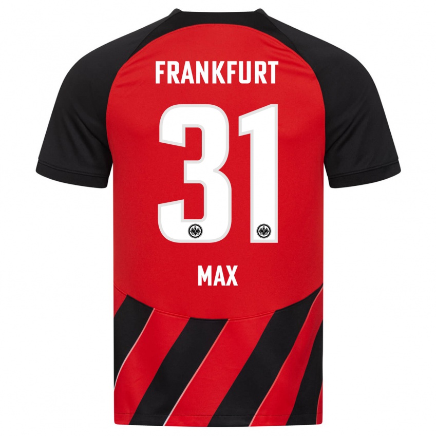 Mænd Philipp Max #31 Rød Sort Hjemmebane Spillertrøjer 2023/24 Trøje T-Shirt