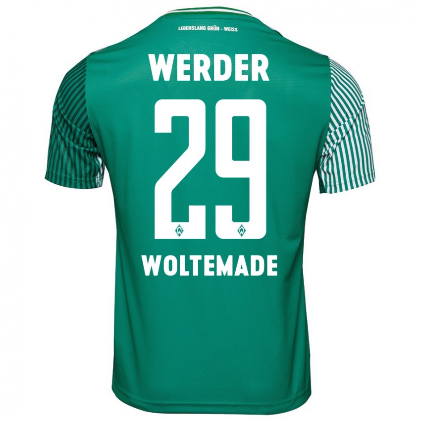 Mænd Nick Woltemade #29 Grøn Hjemmebane Spillertrøjer 2023/24 Trøje T-Shirt