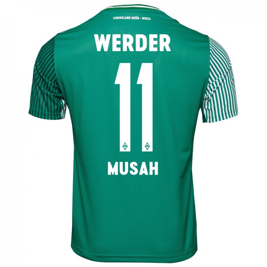 Mænd Salim Musah #11 Grøn Hjemmebane Spillertrøjer 2023/24 Trøje T-Shirt