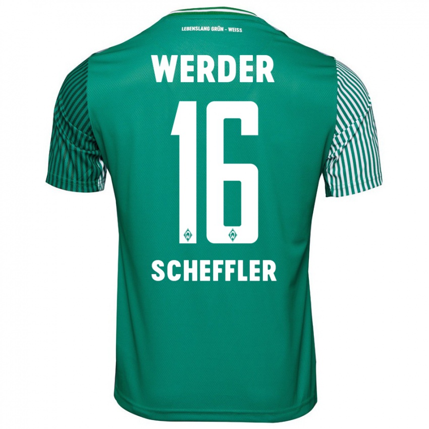 Mænd Ian Scheffler #16 Grøn Hjemmebane Spillertrøjer 2023/24 Trøje T-Shirt