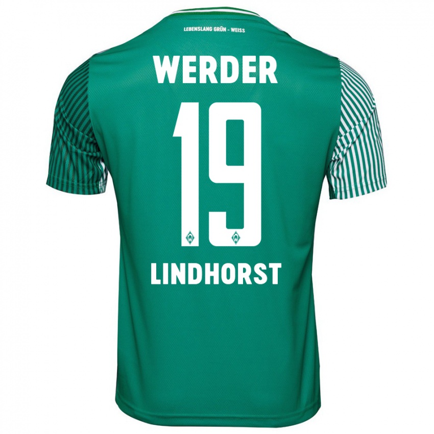 Mænd Jerrit Lindhorst #19 Grøn Hjemmebane Spillertrøjer 2023/24 Trøje T-Shirt