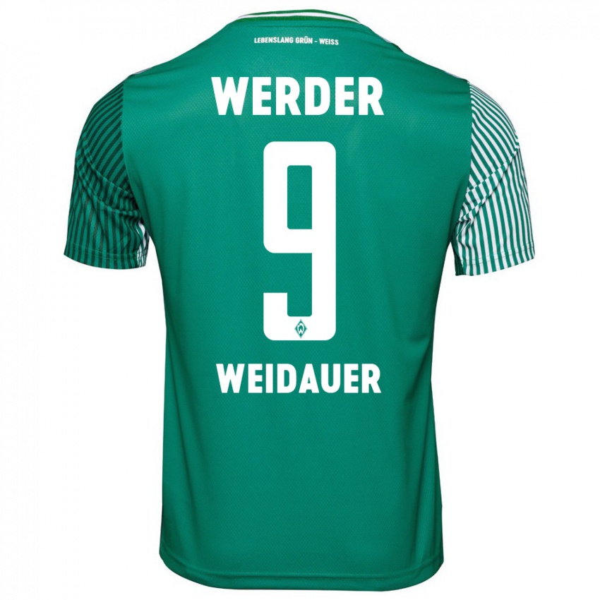 Mænd Sophie Weidauer #9 Grøn Hjemmebane Spillertrøjer 2023/24 Trøje T-Shirt