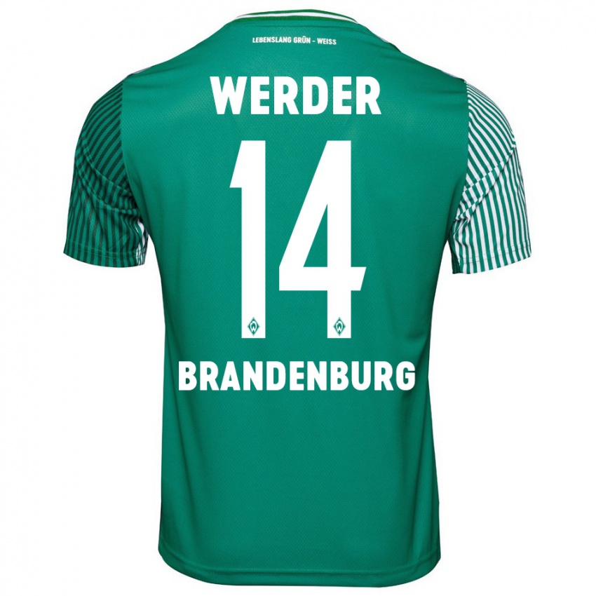 Mænd Michaela Brandenburg #14 Grøn Hjemmebane Spillertrøjer 2023/24 Trøje T-Shirt