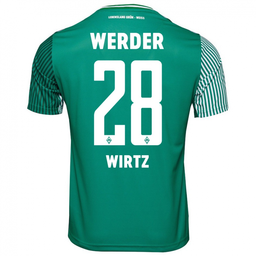 Mænd Juliane Wirtz #28 Grøn Hjemmebane Spillertrøjer 2023/24 Trøje T-Shirt