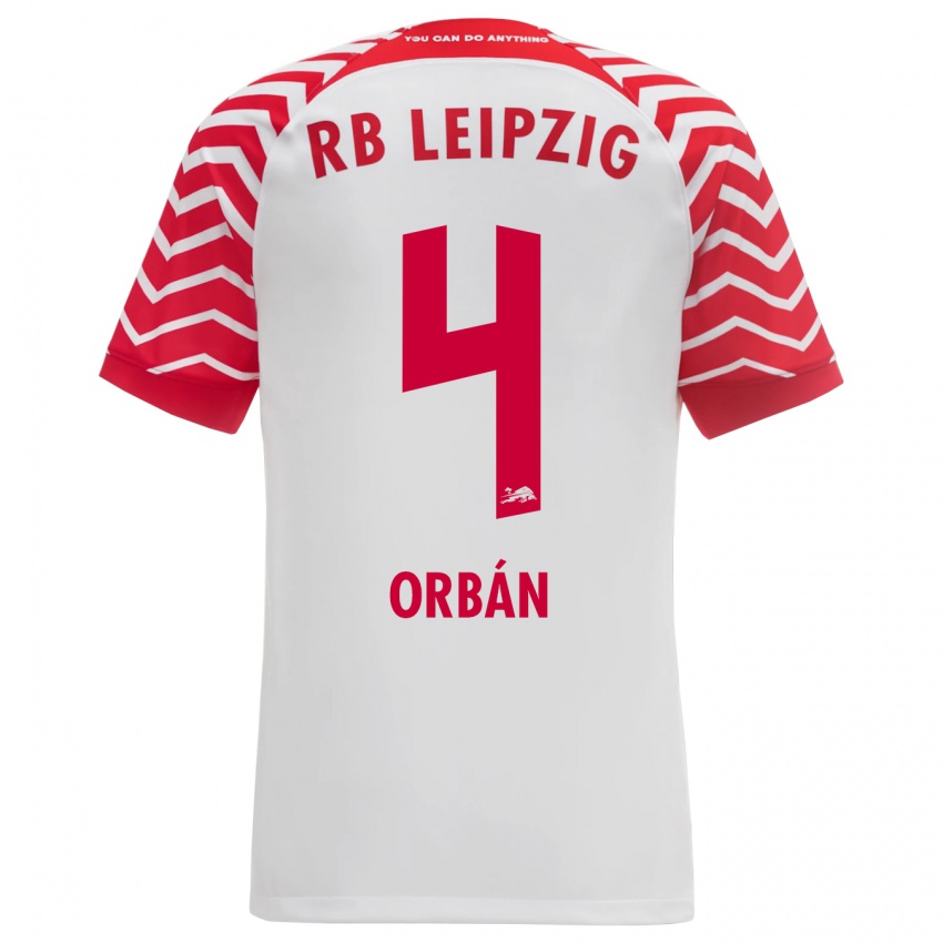 Mænd Willi Orban #4 Hvid Hjemmebane Spillertrøjer 2023/24 Trøje T-Shirt