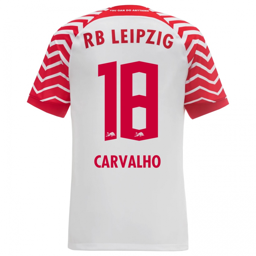 Mænd Fabio Carvalho #18 Hvid Hjemmebane Spillertrøjer 2023/24 Trøje T-Shirt
