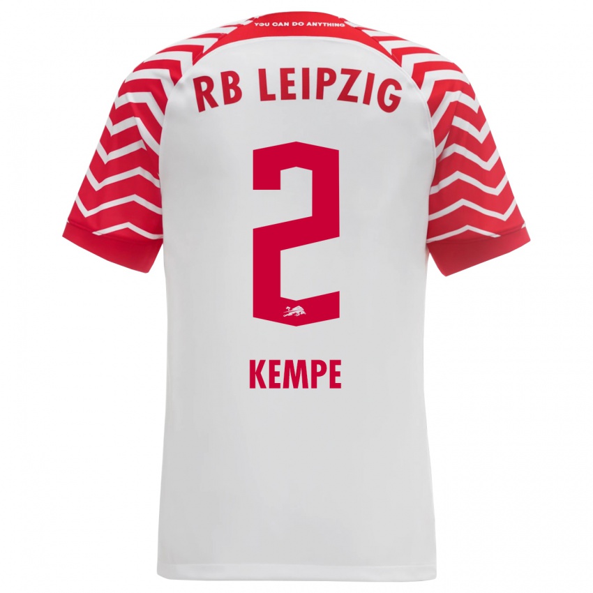 Mænd Frederike Kempe #2 Hvid Hjemmebane Spillertrøjer 2023/24 Trøje T-Shirt
